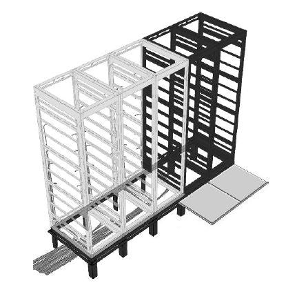 Middle Atlantic RIB Series Riser Bases 5 bay Freestanding rack Black