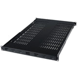 StarTech.com 1U Adjustable Vented Server Rack Mount Shelf - 175lbs - 19.5 to 38in Adjustable Mounting Depth Universal Tray for 19" AV/ Network Equipment Rack - 27.5in Deep - TAA