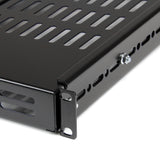 StarTech.com 1U Adjustable Vented Server Rack Mount Shelf - 175lbs - 19.5 to 38in Adjustable Mounting Depth Universal Tray for 19" AV/ Network Equipment Rack - 27.5in Deep - TAA