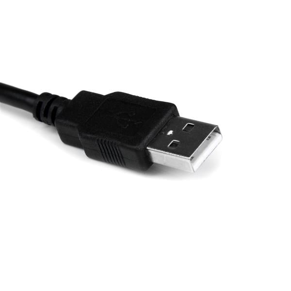 StarTech.com 1ft (30cm) 1-Port Professional USB to Serial Adapter Cable with COM Retention, USB to RS232 Adapter - TAA