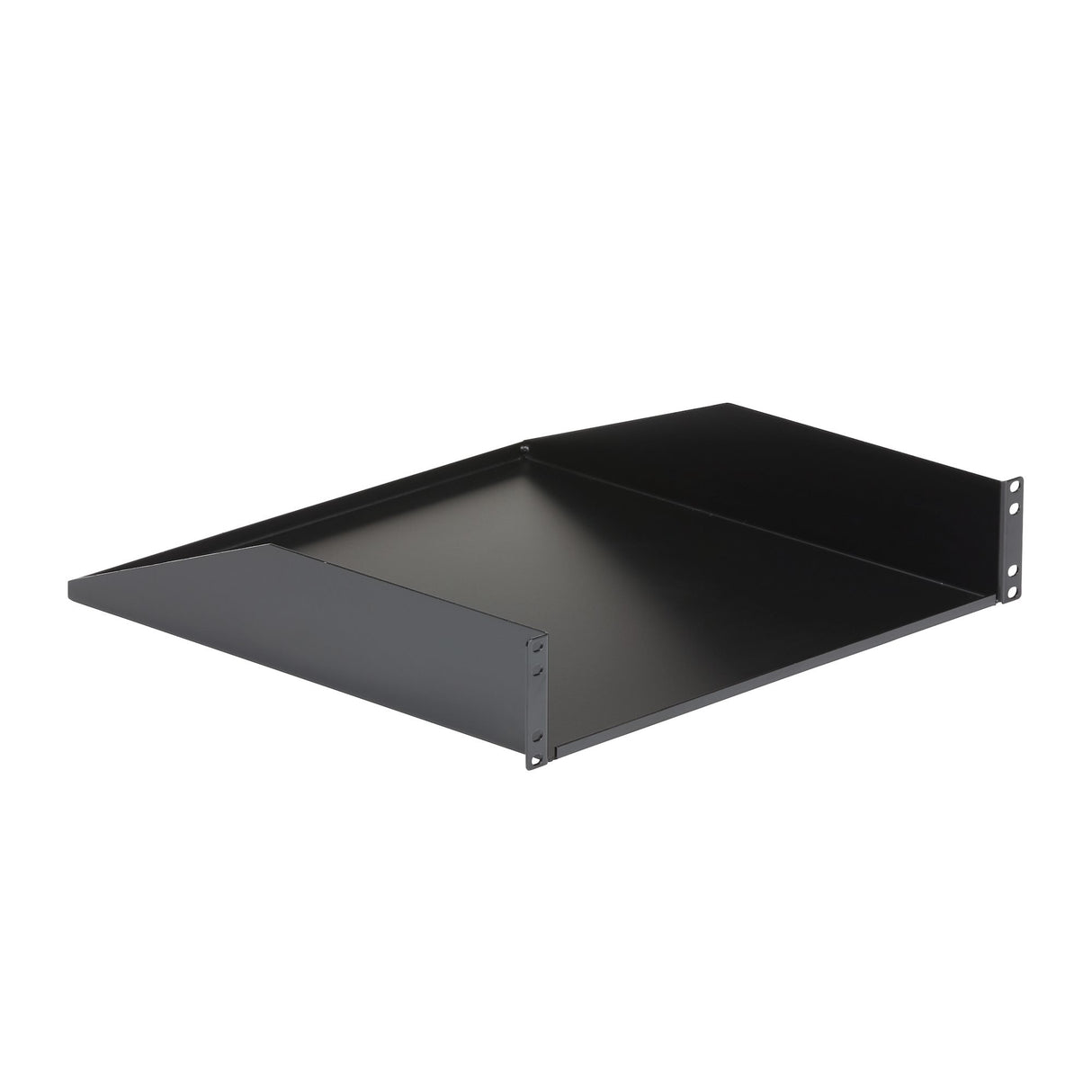 StarTech.com 2U Server Rack Shelf - Universal Rack Mount Cantilever Shelf for 19" Network Equipment Rack & Cabinet - Heavy Duty Steel – Weight Capacity 125lb/56kg - 18" Deep Tray, Black