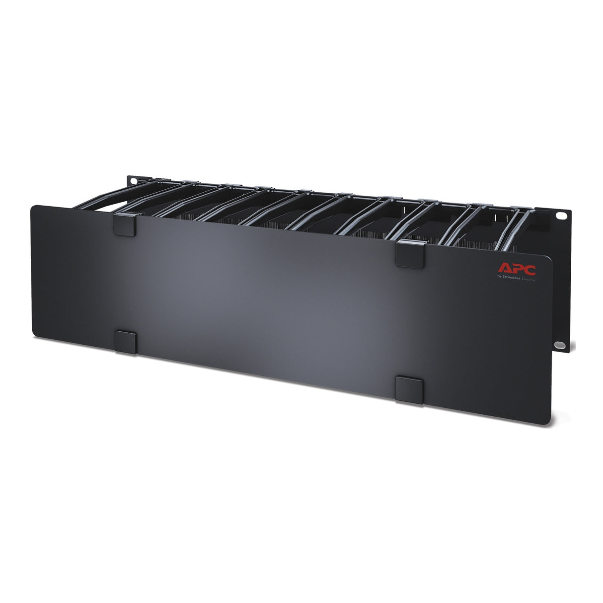 APC NetShelter Cable Management, Horizontal Cable Manager, 3U, Single Side with Cover, 482.6 x 133.35 x 165.1 mm