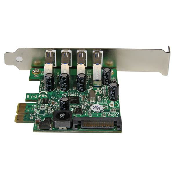 StarTech.com 4 Port PCI Express PCIe SuperSpeed USB 3.0 Controller Card Adapter with UASP - 5Gbps - SATA Power - TAA