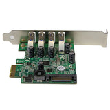 StarTech.com 4 Port PCI Express PCIe SuperSpeed USB 3.0 Controller Card Adapter with UASP - 5Gbps - SATA Power - TAA
