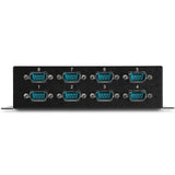 StarTech.com 8 Port USB to DB9 RS232 Serial Adapter Hub – Industrial DIN Rail and Wall Mountable - TAA