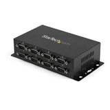 StarTech.com 8 Port USB to DB9 RS232 Serial Adapter Hub – Industrial DIN Rail and Wall Mountable - TAA