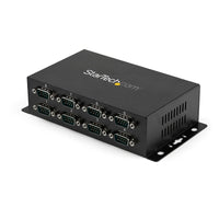 StarTech.com 8 Port USB to DB9 RS232 Serial Adapter Hub – Industrial DIN Rail and Wall Mountable - TAA