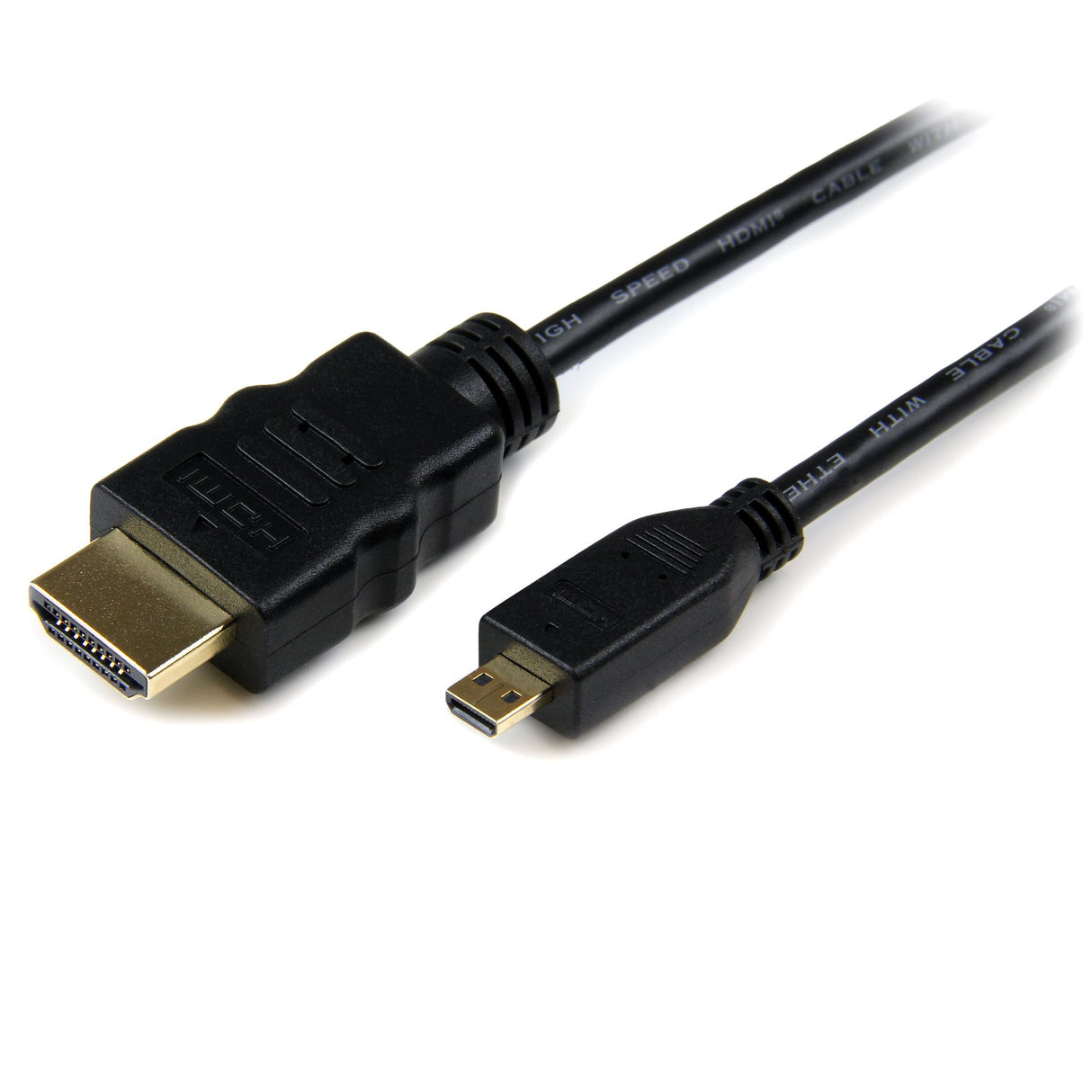 StarTech.com 10ft (3m) Micro HDMI to HDMI Cable w/ Ethernet, 4K 30Hz Video, Durable High Speed Micro HDMI Type-D to HDMI 1.4 Adapter Cable/Converter Cord, UHD HDMI Monitors/TVs/Displays - M/M
