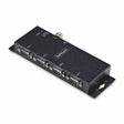 StarTech.com 4-Port Serial to Ethernet Adapter, IP Serial Device Server For Remote RS232 Devices, Wall/DIN Rail Mountable, Metal Housing, RJ45 LAN to DB9 Serial Converter, TAA