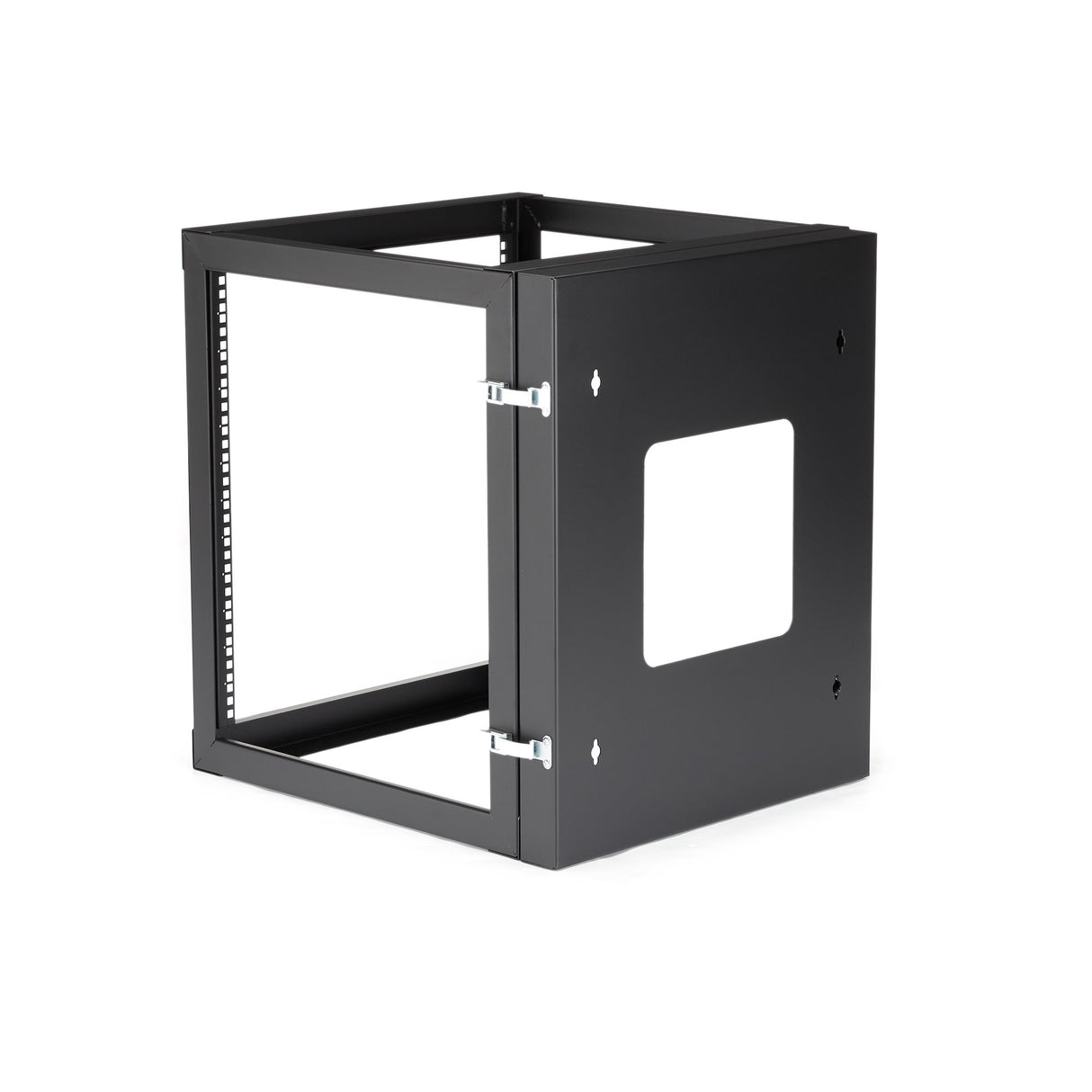 StarTech.com 4-Post 12U Hinged Wall-Mount Network Rack, 19" Open Frame Server Rack with 19.8in Mounting Depth, Wall Mount Swing Out Data Rack for IT / AV / Patch Panel / Computer Equipment