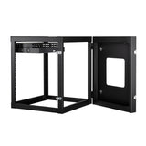 StarTech.com 4-Post 12U Hinged Wall-Mount Network Rack, 19" Open Frame Server Rack with 19.8in Mounting Depth, Wall Mount Swing Out Data Rack for IT / AV / Patch Panel / Computer Equipment