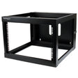 StarTech.com 4-Post 6U Hinged Wall-Mount Network Rack, 19" Open Frame Server Rack with 19.8in Mounting Depth, Wall Mount Swing Out Data Rack for IT / AV / Patch Panel / Computer Equipment