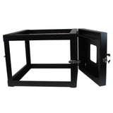 StarTech.com 4-Post 6U Hinged Wall-Mount Network Rack, 19" Open Frame Server Rack with 19.8in Mounting Depth, Wall Mount Swing Out Data Rack for IT / AV / Patch Panel / Computer Equipment
