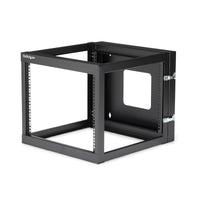 StarTech.com 4-Post 8U Hinged Wall-Mount Network Rack, 19" Open Frame Server Rack with 19.8in Mounting Depth, Wall Mount Swing Out Data Rack for IT / AV / Patch Panel / Computer Equipment