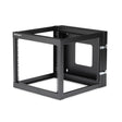 StarTech.com 4-Post 8U Hinged Wall-Mount Network Rack, 19" Open Frame Server Rack with 19.8in Mounting Depth, Wall Mount Swing Out Data Rack for IT / AV / Patch Panel / Computer Equipment
