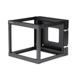 StarTech.com 4-Post 8U Hinged Wall-Mount Network Rack, 19" Open Frame Server Rack with 19.8in Mounting Depth, Wall Mount Swing Out Data Rack for IT / AV / Patch Panel / Computer Equipment