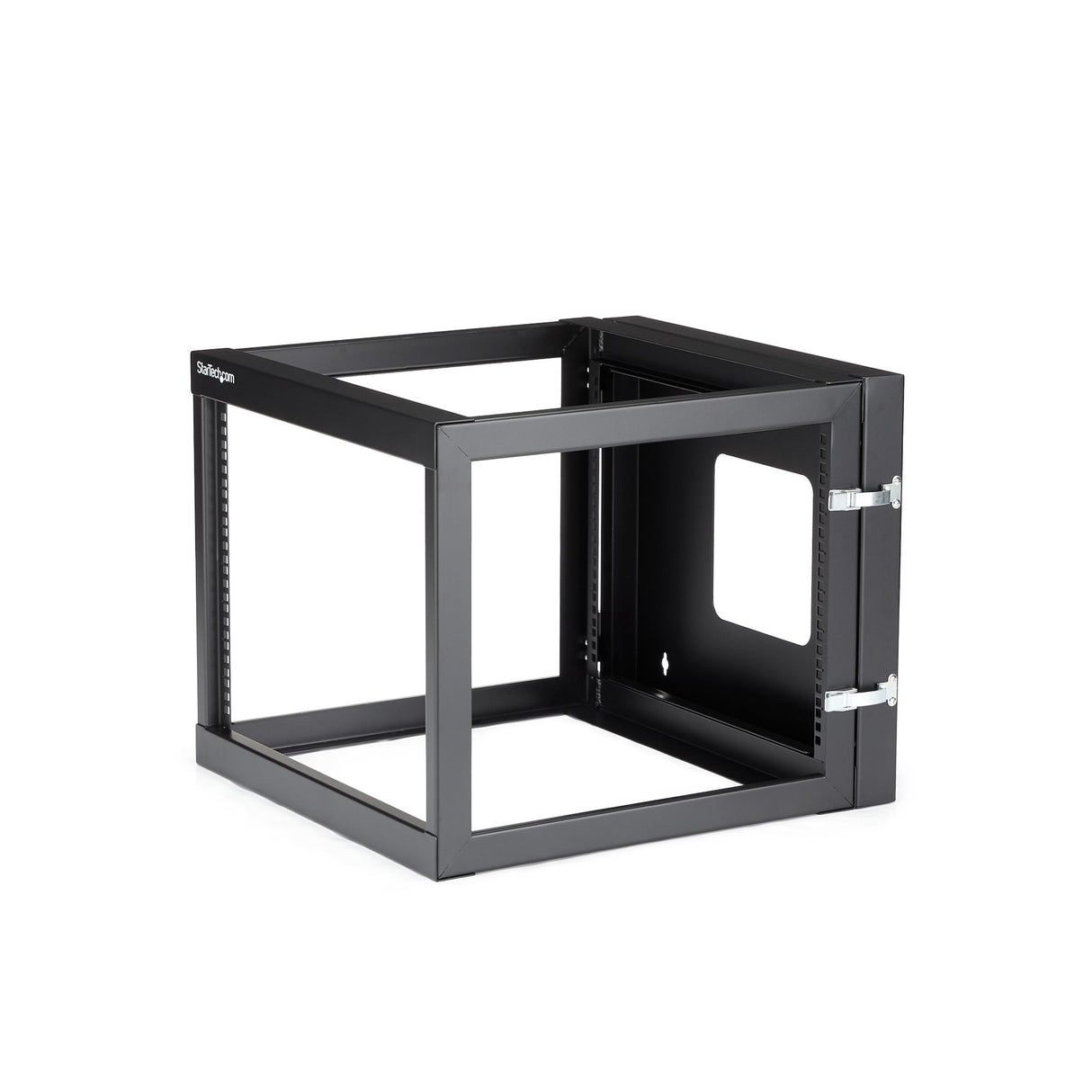 StarTech.com 4-Post 8U Hinged Wall-Mount Network Rack, 19" Open Frame Server Rack with 19.8in Mounting Depth, Wall Mount Swing Out Data Rack for IT / AV / Patch Panel / Computer Equipment