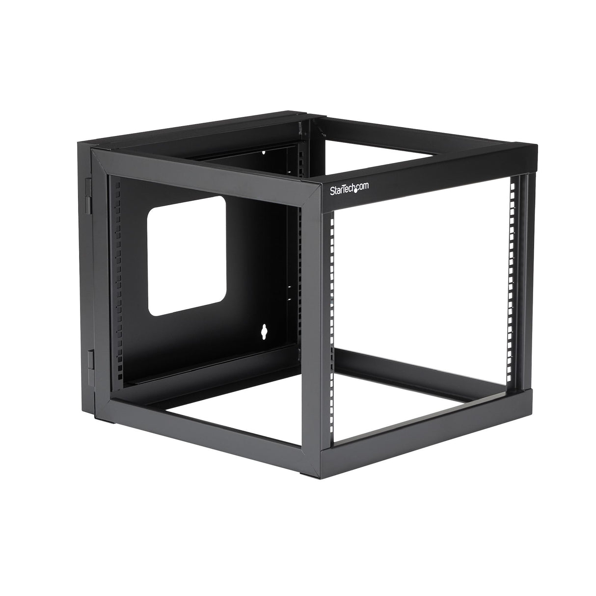 StarTech.com 4-Post 8U Hinged Wall-Mount Network Rack, 19" Open Frame Server Rack with 19.8in Mounting Depth, Wall Mount Swing Out Data Rack for IT / AV / Patch Panel / Computer Equipment