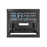 StarTech.com 4-Post 8U Hinged Wall-Mount Network Rack, 19" Open Frame Server Rack with 19.8in Mounting Depth, Wall Mount Swing Out Data Rack for IT / AV / Patch Panel / Computer Equipment