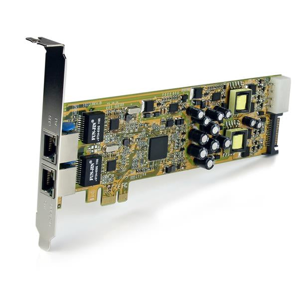 StarTech.com Dual Port PCI Express Gigabit Ethernet PCIe Network Card Adapter - PoE/PSE - TAA