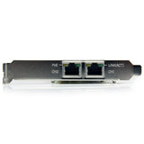 StarTech.com Dual Port PCI Express Gigabit Ethernet PCIe Network Card Adapter - PoE/PSE - TAA