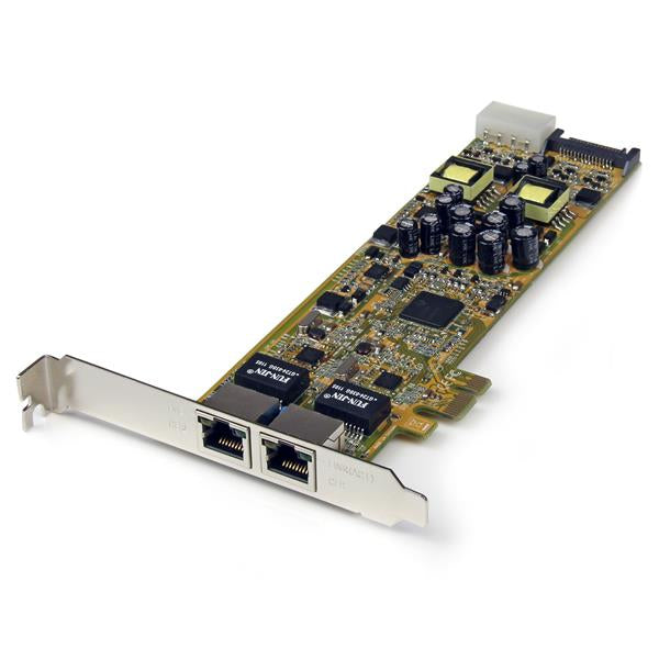 StarTech.com Dual Port PCI Express Gigabit Ethernet PCIe Network Card Adapter - PoE/PSE - TAA