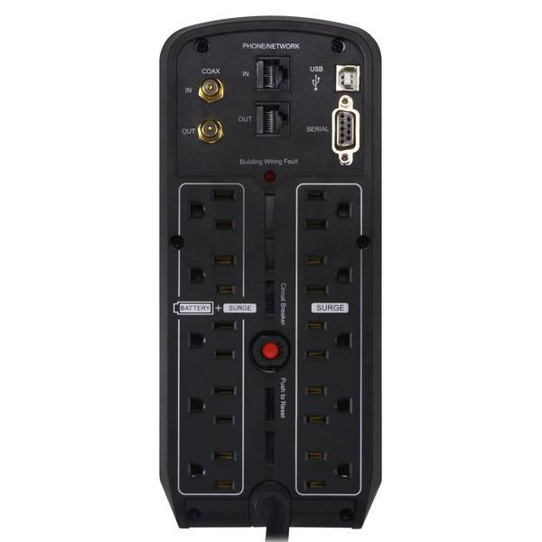 CyberPower CP1000PFCLCD uninterruptible power supply (UPS) Line-Interactive 1 kVA 600 W 10 AC outlet(s)
