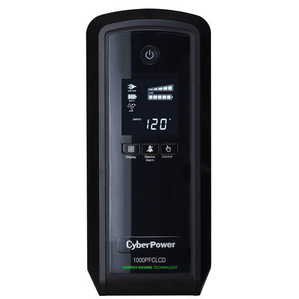 CyberPower CP1000PFCLCD uninterruptible power supply (UPS) Line-Interactive 1 kVA 600 W 10 AC outlet(s)