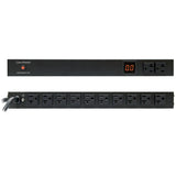 CyberPower PDU20M2F8R power distribution unit (PDU) 10 AC outlet(s) 1U Black