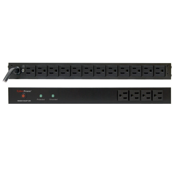 CyberPower RKBS15S4F12R surge protector Black 16 AC outlet(s) 120 V 4.57 m