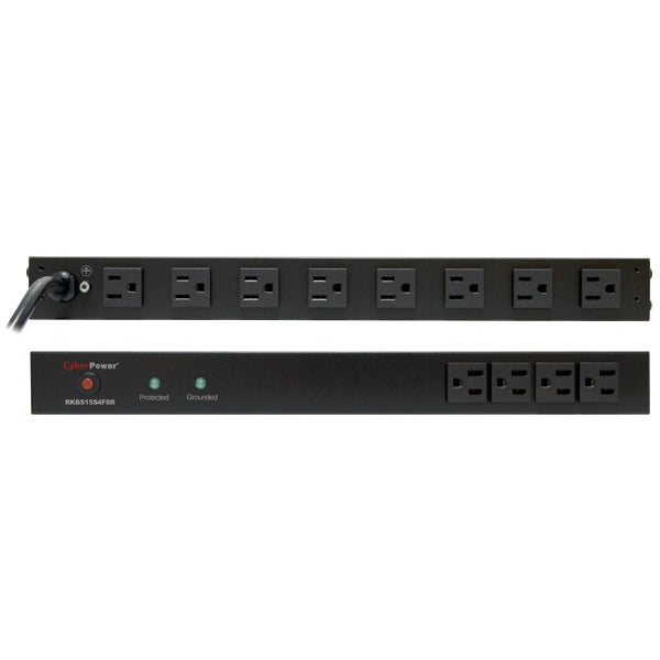 CyberPower RKBS15S4F8R surge protector Black 12 AC outlet(s) 120 V 4.57 m