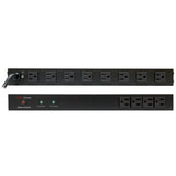 CyberPower RKBS15S4F8R surge protector Black 12 AC outlet(s) 120 V 4.57 m