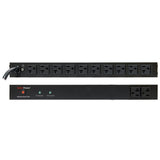 CyberPower RKBS20S2F10R surge protector Black 12 AC outlet(s) 120 V 4.57 m