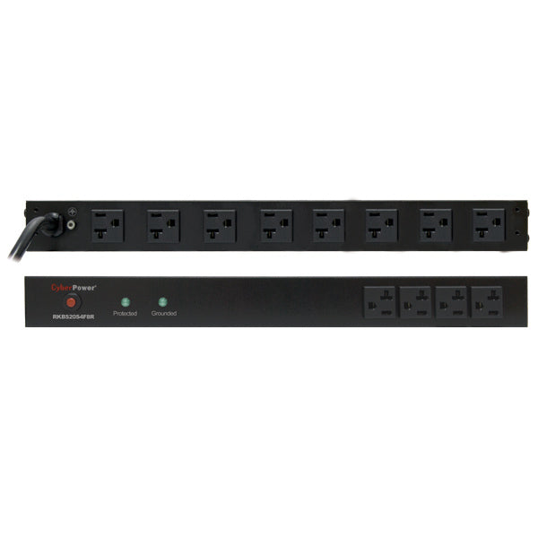 CyberPower RKBS20S4F8R surge protector Black 12 AC outlet(s) 120 V 4.57 m
