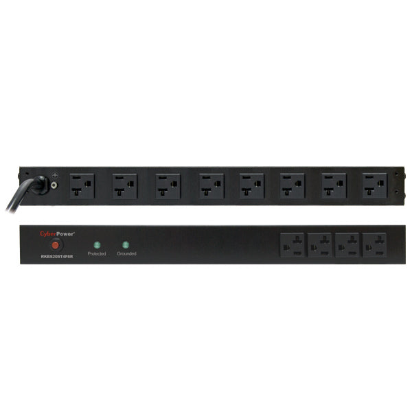 CyberPower RKBS20ST4F8R surge protector Black 12 AC outlet(s) 120 V 4.57 m