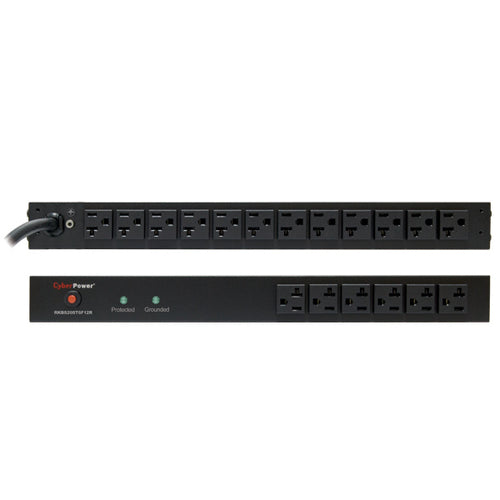 CyberPower RKBS20ST6F12R surge protector Black 18 AC outlet(s) 120 V 4.57 m