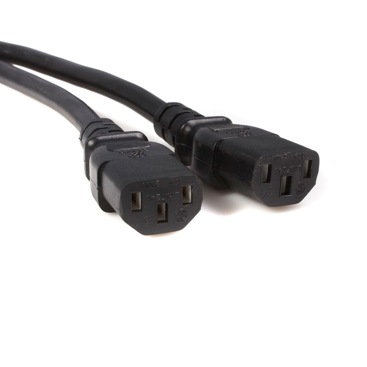 StarTech.com 10ft (3m) Power Extension Cord Splitter, C14 to 2x C13, 13A 250V, 16AWG, Computer Power Cord Extension, IEC 320 C14 to 2x C13 AC Power Cable Extension for Power Supply, UL Listed