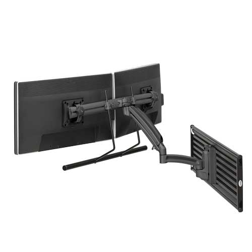 Chief KontourTM K1S Dynamic Slatwall Mount, Dual Monitor Array - K1S22HB