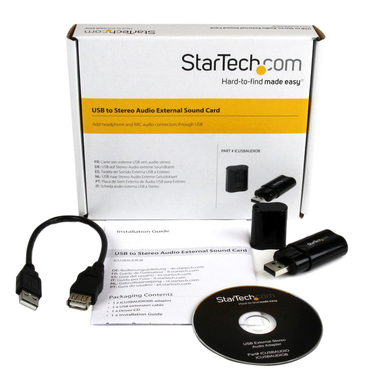 StarTech.com USB Stereo Audio Adapter External Sound Card - TAA
