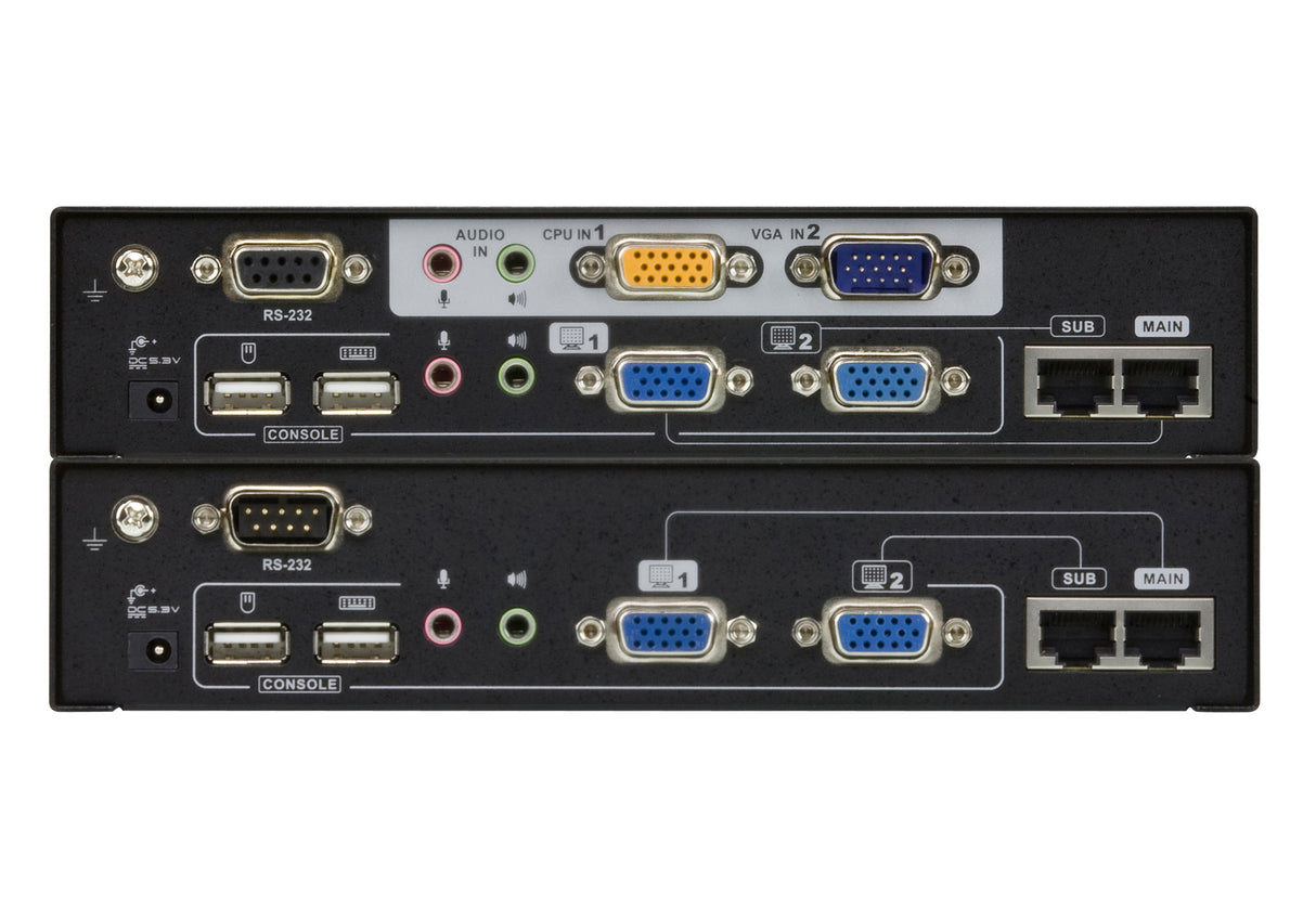 ATEN CE775 AV extender AV transmitter & receiver Black