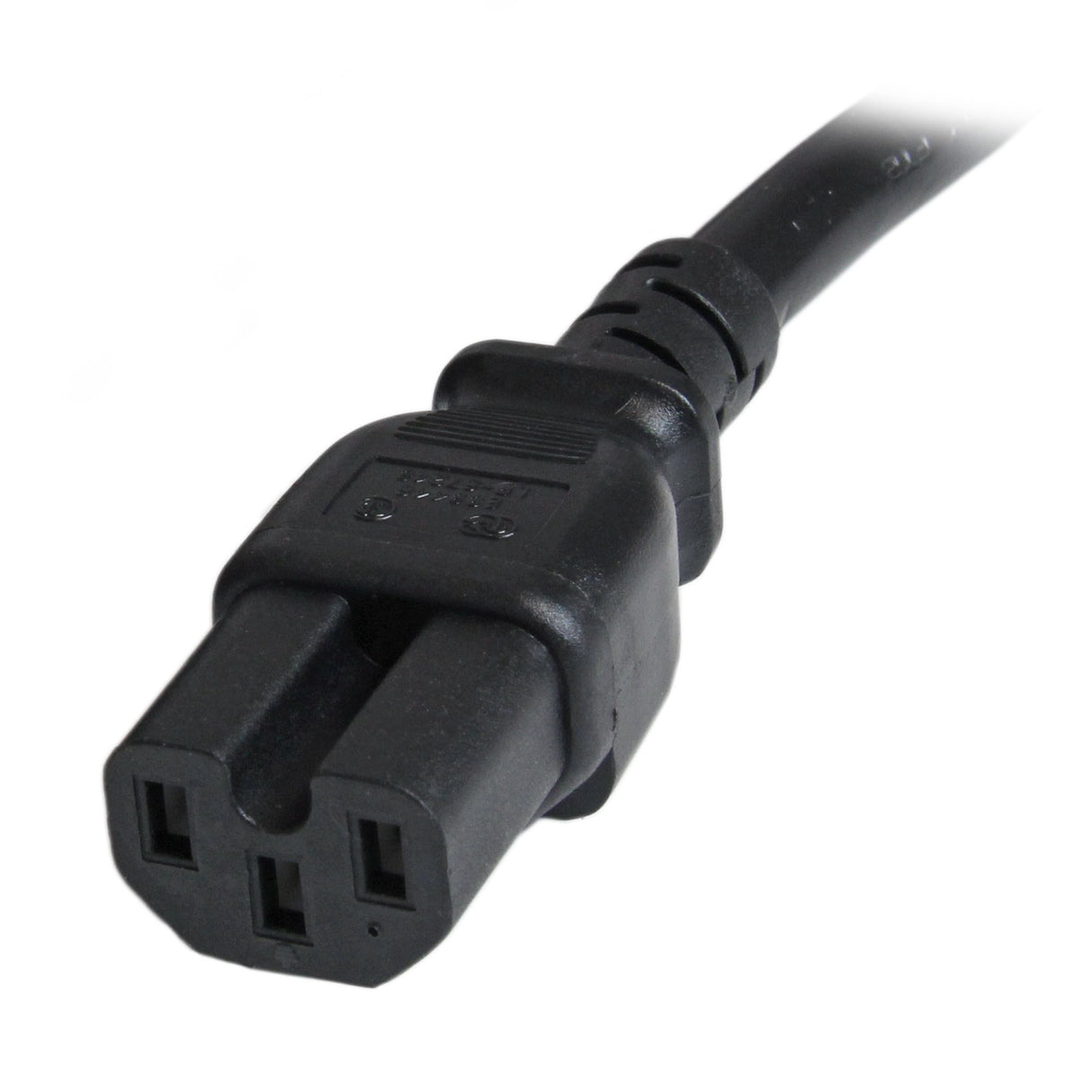 StarTech.com 3ft (1m) Heavy Duty Extension Cord, IEC 320 C14 to IEC 320 C15 Black Extension Cord, 15A 250V, 14AWG, Heavy Gauge Power Extension Cable, IEC 320 C14 to IEC 320 C15 AC Power Cord - UL Listed