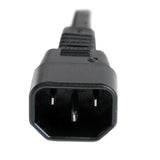 StarTech.com 6ft (1.8m) Heavy Duty Extension Cord, IEC 320 C14 to IEC 320 C15 Black Extension Cord, 15A 250V, 14AWG, Heavy Gauge Power Extension Cable, IEC 320 C14 to IEC 320 C15 AC Power Cord - UL Listed