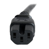 StarTech.com 6ft (1.8m) Heavy Duty Extension Cord, IEC 320 C14 to IEC 320 C15 Black Extension Cord, 15A 250V, 14AWG, Heavy Gauge Power Extension Cable, IEC 320 C14 to IEC 320 C15 AC Power Cord - UL Listed