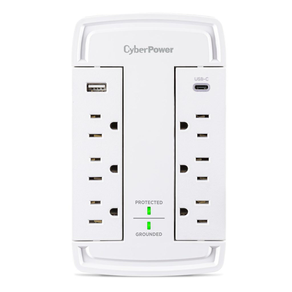 CyberPower CSP6WSUC surge protector White 6 AC outlet(s) 125 V 1.8 m