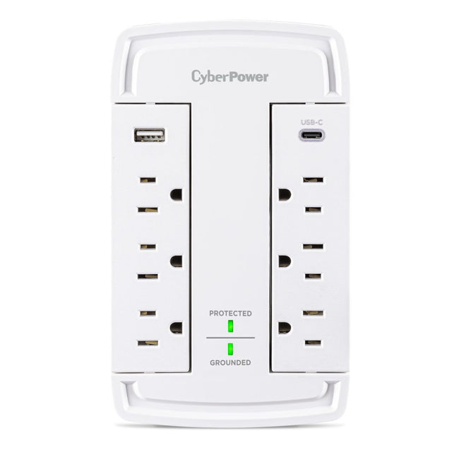 CyberPower CSP6WSUC surge protector White 6 AC outlet(s) 125 V 1.8 m