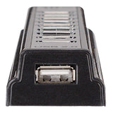 Manhattan USB-A 10-Port Desktop Hub, 10x USB-A Ports, 480 Mbps (USB 2.0), Powered via USB or external power supply (not included) for increased power to connected devices