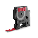DYMO Authentic D1 Durable Labels | Black Print on Red Tape | 12 mm x 3 m | Labelling Tape for LabelManager Label Makers