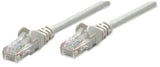 Intellinet Network Patch Cable, Cat6, 1.5m, Grey, CCA, U/UTP, PVC, RJ45, Gold Plated Contacts, Snagless, Booted, Lifetime Warranty
