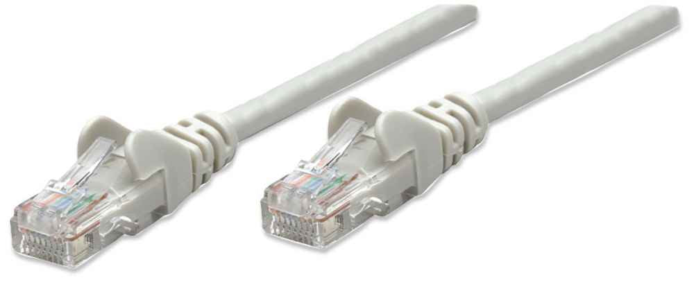 Intellinet Network Patch Cable, Cat6, 5m, Grey, CCA, U/UTP, PVC, RJ45, Gold Plated Contacts, Snagless, Booted, Lifetime Warranty