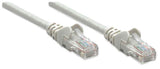 Intellinet Network Patch Cable, Cat6, 3m, Grey, CCA, U/UTP, PVC, RJ45, Gold Plated Contacts, Snagless, Booted, Lifetime Warranty